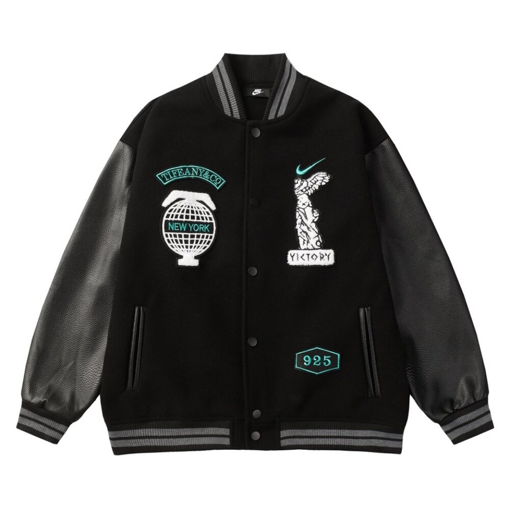 Nike And Tiffany Embroidered Black Jacket